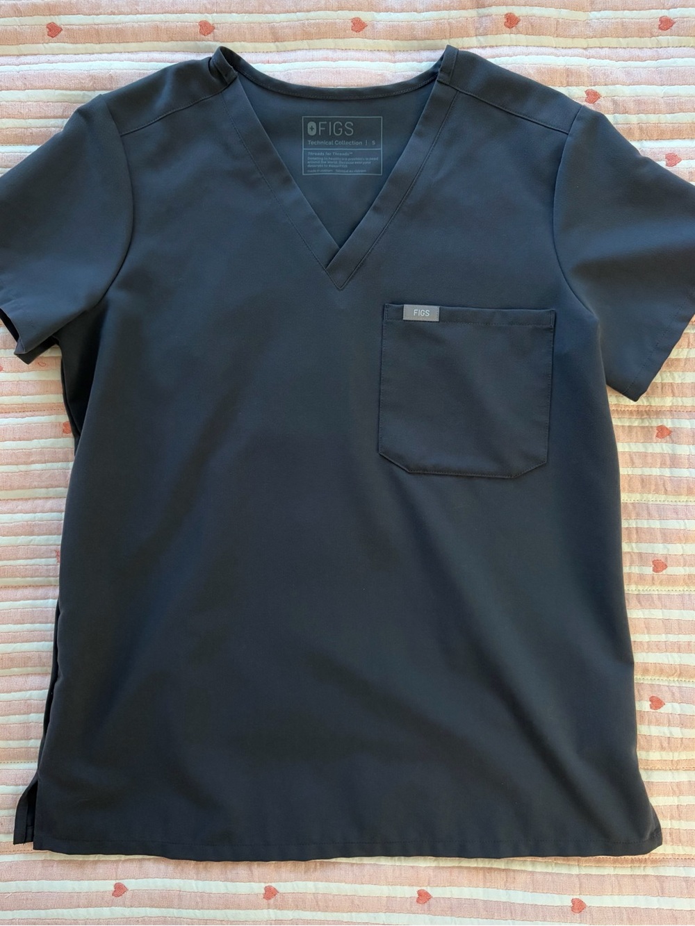 FIGS Charcoal Catarina Scrub Top